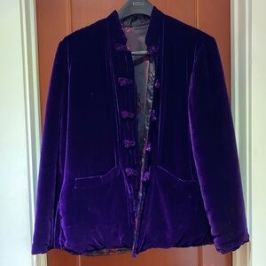 Purple Velvet Chinese Jacket